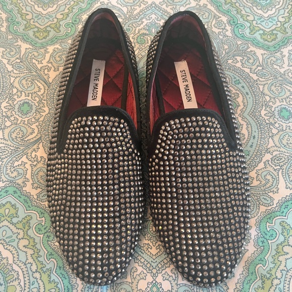 New without box Steve Madden Men's Caviar Rhinestone Slipper Loafer Size 7.5 - Picture 9 of 13